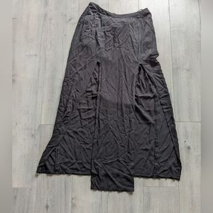 Side split black skirt with zipper size 10